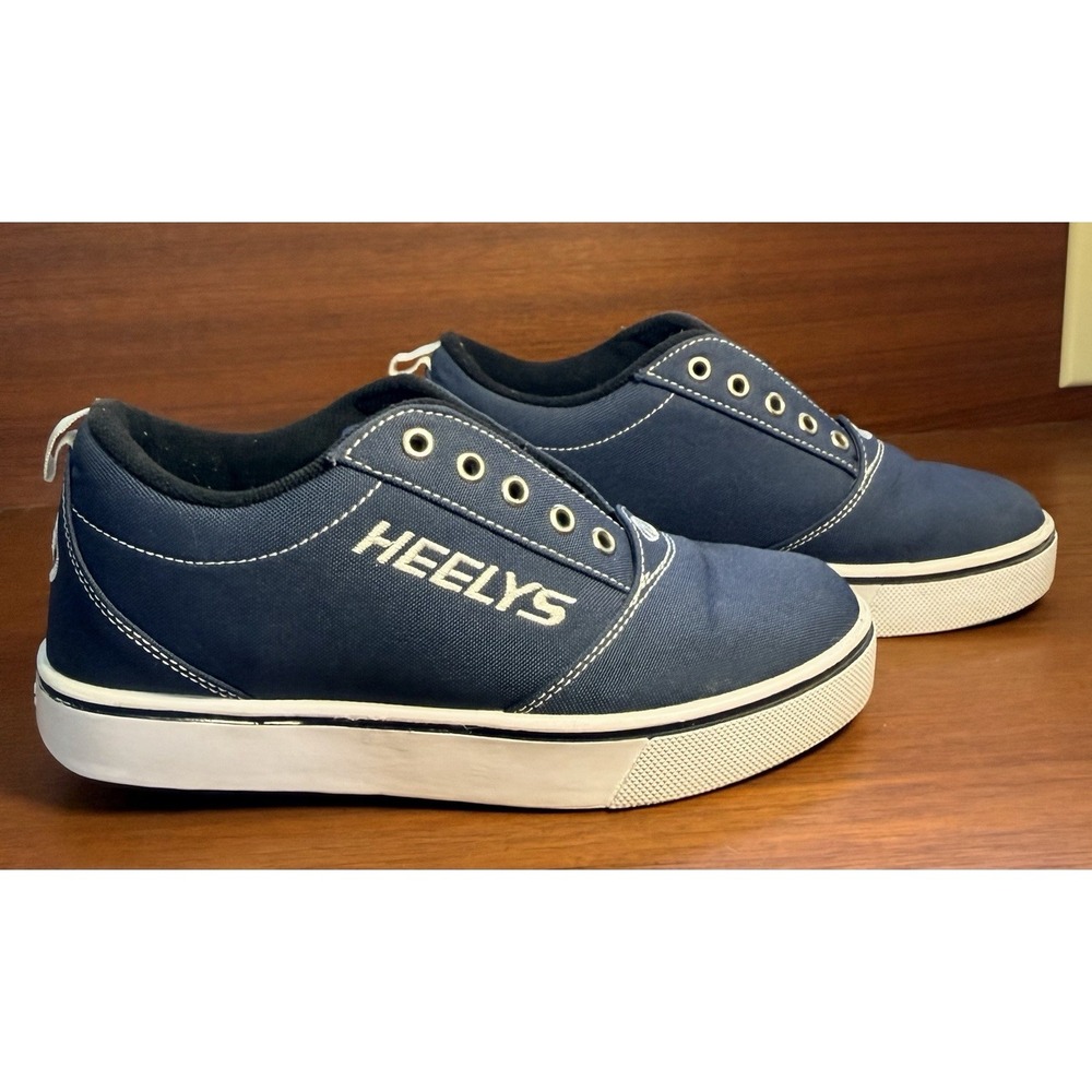 Heelys Pro 20 Wheeled Sneakers Youth US 5 Blue/White Canvas Low Top